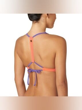PrAna Aleka Bikini Top Medium Pink & Orange